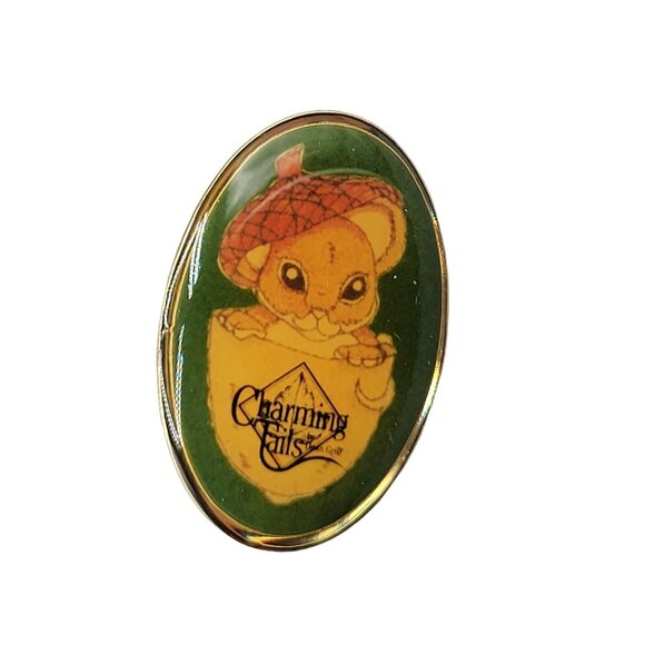 Charming Tails Tack Pin Metal Mackenzie Mouse in Acorn - Picture 1 of 2